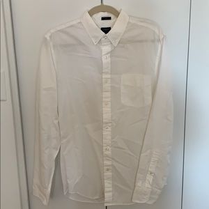 Jcrew Size Medium Casual White Button Down Shirt